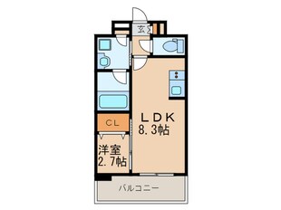 ヴィラージュ博多駅南の物件間取画像